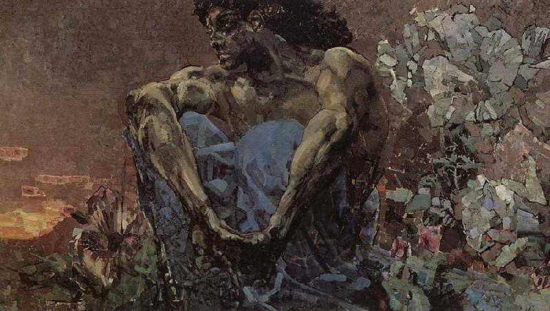Arnold Bocklin The Seated Demon china oil painting image